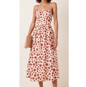 Agua Bendita Acacia Bustier Midi Dress floral pattern